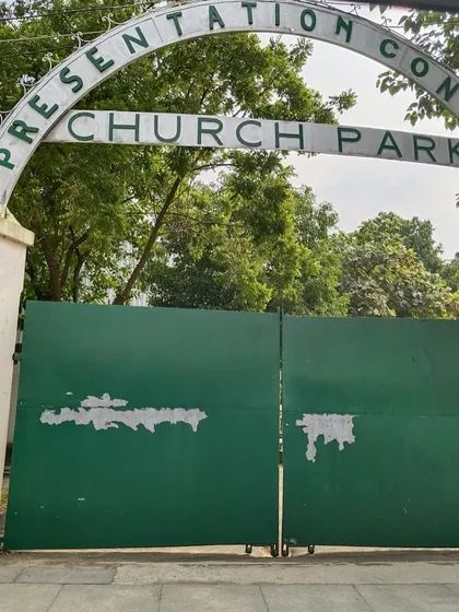 The iconic gates of Presentation Convent, Church Park, a place of cherished memories for our founder.