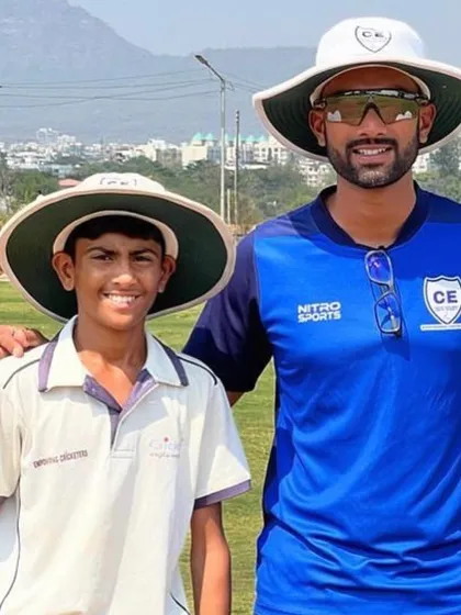 With Aayush Ambekar after his selection into the MCA U-16 Payyade Trophy. I've been training him since he was 9, and this is a huge step in his journey.