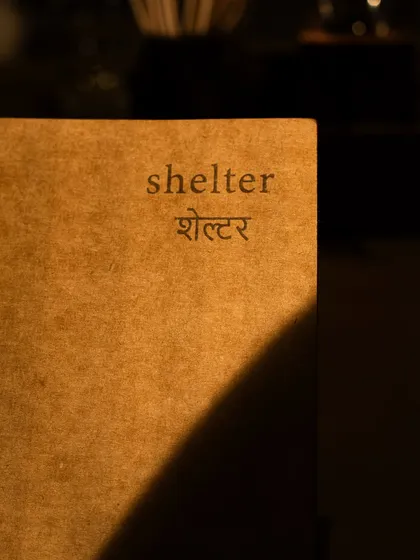 The menu at Shelter by Javaphile, with a beautiful play of light and shadow. This simple, atmospheric shot helps to establish the cafe's brand identity.