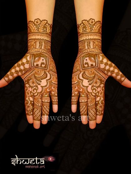 Royal Bridal Mehendi (Hands & Arms) photo 42