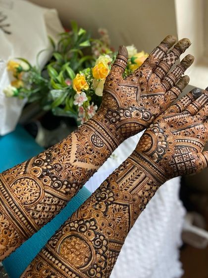 Another shot of the full bridal arms, demonstrating the impressive coverage and detail.