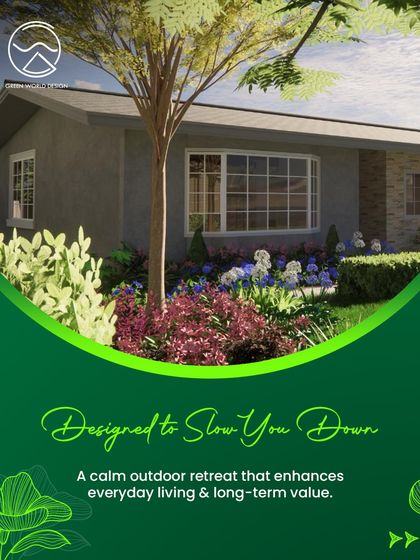 This view from the San Francisco project render shows how flowering beds are designed to slow you down. The mix of colors and textures creates a calm outdoor retreat that enhances both daily living and long-term property value.