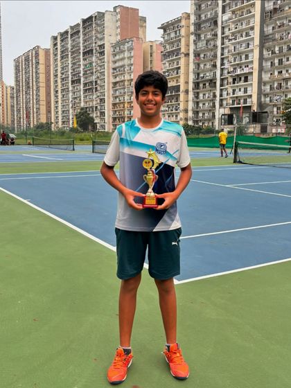Congratulations to Naman Khatri for being the joint-winner at the AITA National Series Under-14 Doubles event in Jaipur. Well done, Naman.
