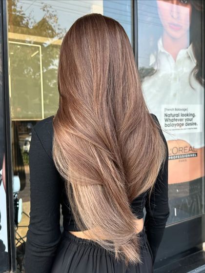 Chilling with cool blonde hair vibes. This look is fresh, bright, and perfect for someone wanting a modern, stylish blonde.