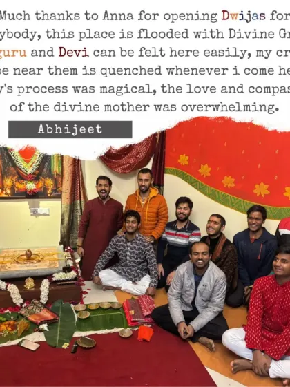 "This place is flooded with Divine Grace," says Abhijeet. I am grateful that the presence of Sadhguru and Devi can be felt so easily here, quenching the thirst of seekers.
