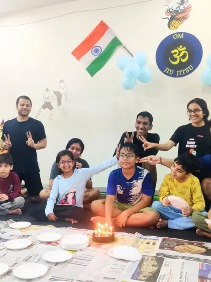 A birthday celebration on the mats. Our academy is a second home for these kids, and we celebrate milestones together as a family.