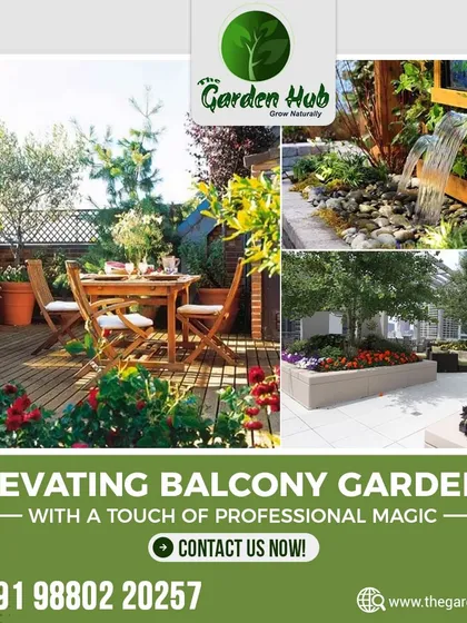 We elevate balcony gardens with professional magic. Whether you want a cozy seating area surrounded by plants, a dramatic water feature, or a simple, elegant arrangement, we have the expertise to transform your balcony into a private oasis.
