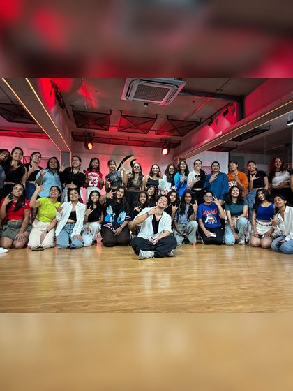The crew after a power-packed workshop. It's amazing to see so many people from different backgrounds come together for the love of dance.