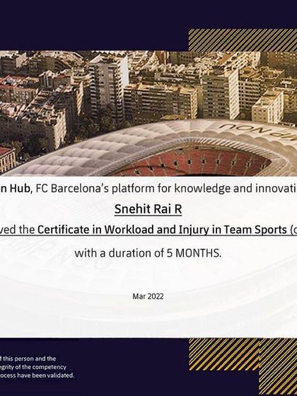 Snehit Rai - Professional Development for S&C Coaches My Credentials & Professional Development photo 6