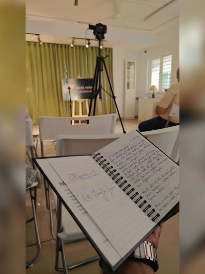 A performer's notebook, filled with stories waiting to be told on our stage.