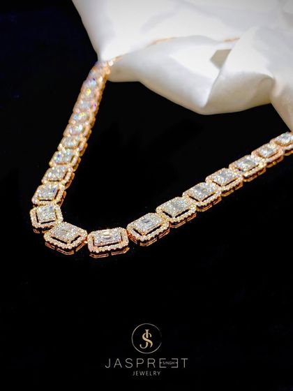 This spectacular emerald-cut diamond necklace has found its forever home. It’s always a pleasure to see my creations become a part of someone’s collection.