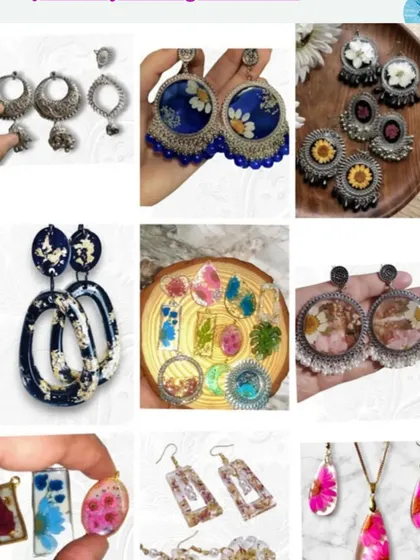 Join my upcoming online resin jewellery making workshop to learn how to create lovely earrings and pendants using real flowers. This is a great way to make personalized gifts for the festive season.