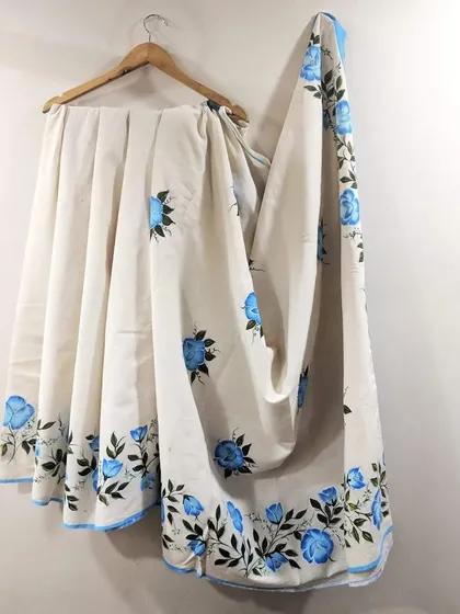 One of our favorite projects is helping you create wearable art. This hand-painted saree was brought to life in our fabric painting class, showing how you can turn a simple piece of cloth into a personal masterpiece.