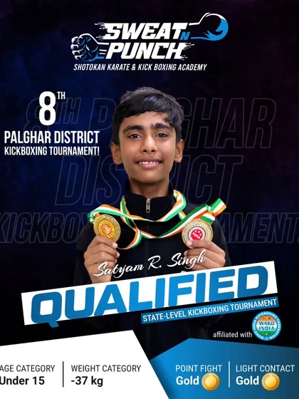 Satyam R. Singh, another double gold medalist from the Under 15 age group. He is a perfect example of how consistent tournament preparation leads to victory.