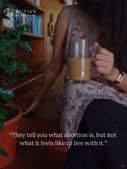 "They tell you what abortion is, but not what it feels like to live with it." An anonymous and heartbreaking story about facing an unplanned pregnancy, a breakup, and the difficult decision to have an abortion, reminding us of the emotional complexity behind the choice.