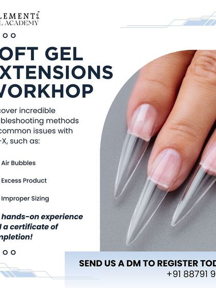 My Soft Gel Extensions workshop focuses on troubleshooting the most common issues with Gel-X. Learn to avoid air bubbles, use the right amount of product, and select the proper size for a perfect, lasting set.