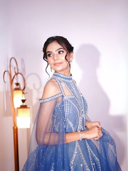 A soft, side-profile shot that adds a touch of elegance.