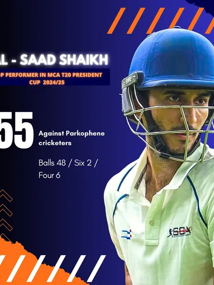 Al-Saad Shaikh continues his great form with a second consecutive half-century (55 runs) in the T20 President's Cup.