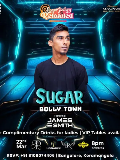 Spinning at Sugar Factory for a 'Sugar Bolly Town' night. I'm known for my Bollywood and Punjabi DJ sets that get the party going.