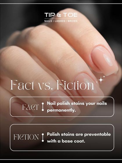 Fact vs. Fiction: "Nail polish stains your nails permanently." We bust this myth and explain how a quality base coat can prevent staining.
