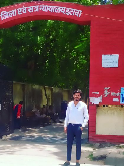 Outside the District and Sessions Court in Etawah, Uttar Pradesh. I handle criminal defense cases across various jurisdictions to provide comprehensive legal support.