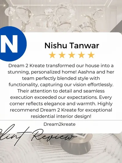Hearing from a happy client is the most rewarding part of my work. This review highlights my commitment to blending style with functionality and delivering a personalized home that exceeds expectations.