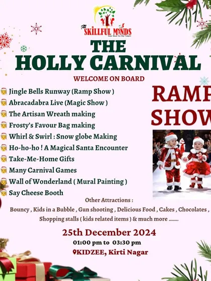 Highlighting the kids' ramp show at our Holly Carnival. This event gives children a chance to walk the ramp in their festive outfits and build their confidence.