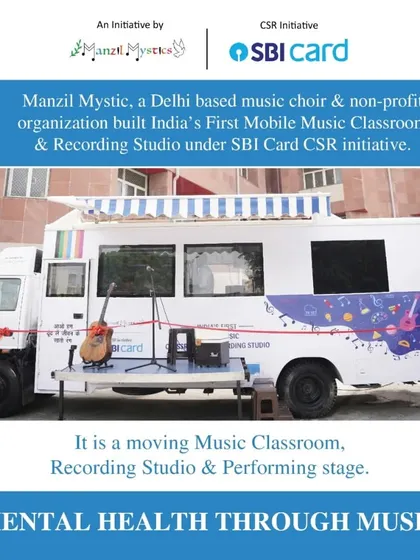 Welcome to India's first Mobile Music Classroom and Recording Studio. We believe music should be accessible to all, so we built a classroom on wheels to bring a professional studio experience, performance stage, and a world of possibility right to the children's doorstep.