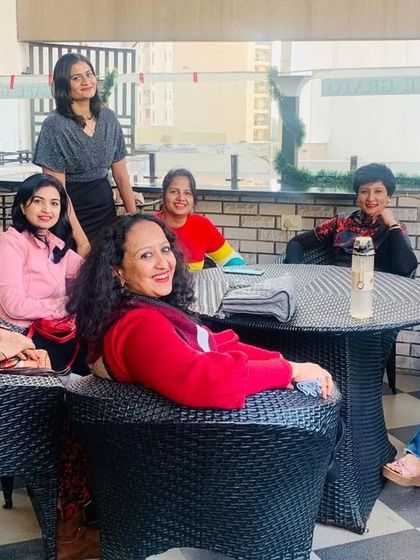 Chilling with the ladies after the inauguration. These moments of connection are what our community is all about.