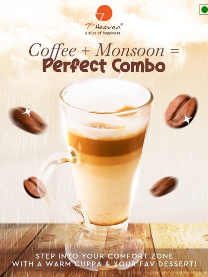 We celebrate every season, including the rain. Our "Coffee + Monsoon" special highlights the perfect pairing for a cozy day indoors, encouraging you to step into our comfort zone with a warm cuppa and your favorite dessert.