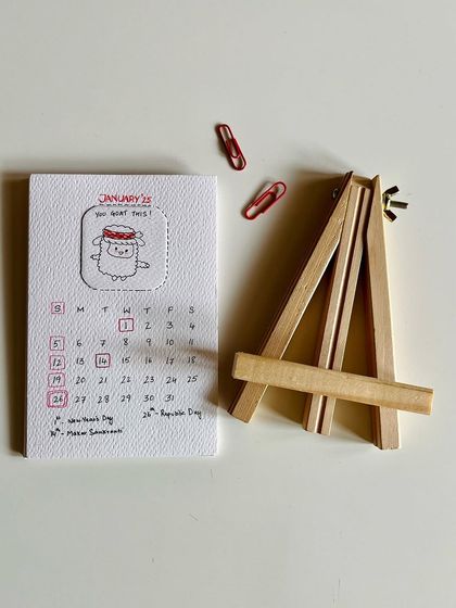 Shraddhadoodles - Custom Art & Merchandise Hand-drawn 2025 Desk Calendars photo 3