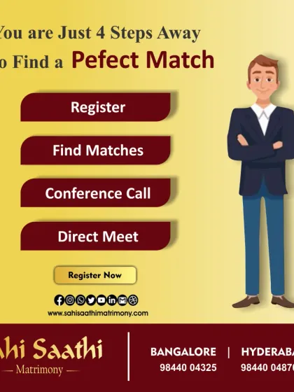 I have simplified the path to finding your perfect match into four clear steps: Register, Find Matches, Conference Call, and Direct Meet. My goal is to make the process straightforward and stress free.
