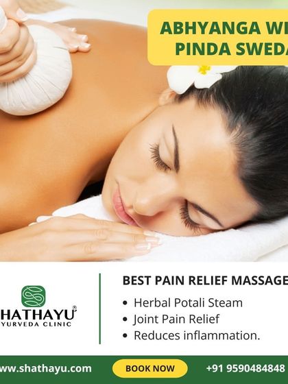 Abhyanga with Pinda Sweda is one of my best pain relief massages. This therapy combines a warm oil massage with a hot herbal poultice, which work together to relieve joint pain, reduce inflammation, and improve circulation.