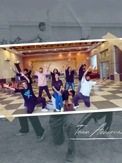 Teamwork makes the dream work. A shot of our team during a high-energy rehearsal session, where we plan and perfect every move.