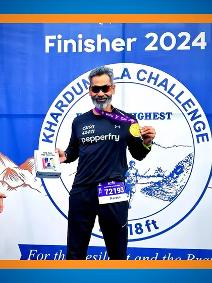 Conquering the highest Ultra Marathon in the world. Congratulations to our athlete Naveen on completing the 72km Khardung La Challenge.
