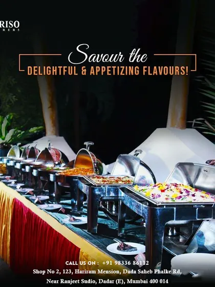 A look at our professional buffet setup for an outdoor event. We ensure every dish is presented beautifully in hygienic chafing dishes, keeping the food warm and inviting for your guests from start to finish.