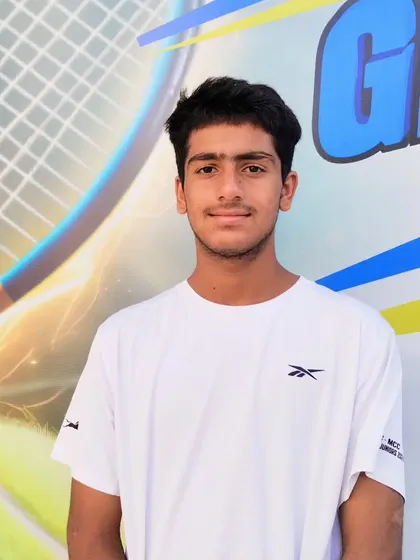 Prateek Sheoran after his quarter-final match at the Fenesta Open, where he fought back to win in three sets.