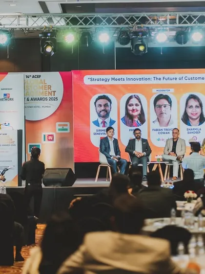 Moderating a panel discussion at the ACEF Global Customer Engagement Summit. I ensure that corporate conferences and summits are insightful and run seamlessly.