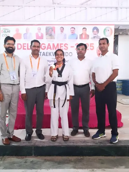 A huge congratulations to our senior female athlete for winning a gold medal in the Kyougi (sparring) category at the Delhi Games 2025.