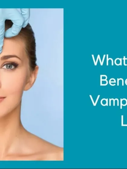 This image highlights the benefits of the Vampire Facelift. It's a scientifically-backed procedure that improves skin texture, tone, and firmness with minimal downtime and natural-looking results.