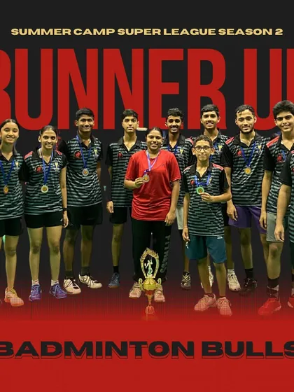 The Badminton Bulls, proud runners-up of the Super League Season 2. They showcased remarkable skill and determination throughout the tournament.