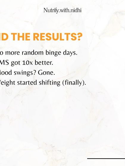 The results of syncing with my cycle? No more random binge days, PMS got 10 times better, mood swings disappeared, and the weight finally started shifting. This is the power of hormonal harmony.