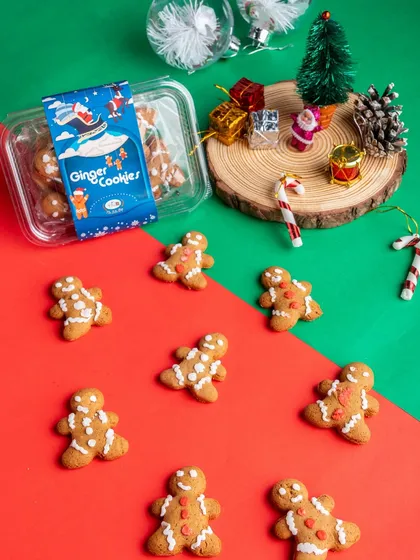 A Christmas classic, our gingerbread man cookies are spiced to perfection and decorated by hand. They are a fun and delicious treat for all ages.