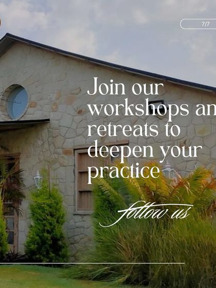 Ready to deepen your practice? We invite you to join our workshops and retreats. This image shows one of the beautiful stone cottages at our Hoshiarpur retreat center, a perfect place for reflection.