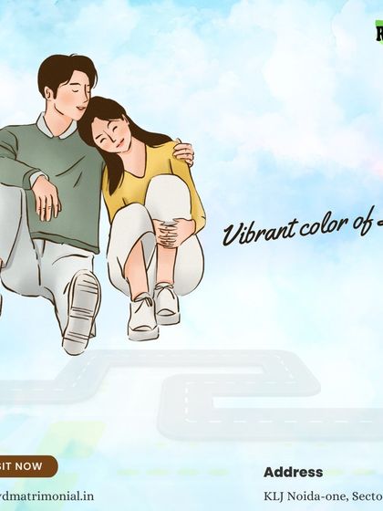 This image with a vibrant color of love invites you to visit my office and start your journey to finding a life partner.