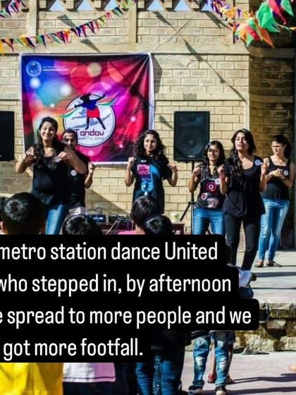 Our first festival under a metro station. The message spread by word of mouth, and by the afternoon, we had a huge crowd. It was proof that our idea had power.