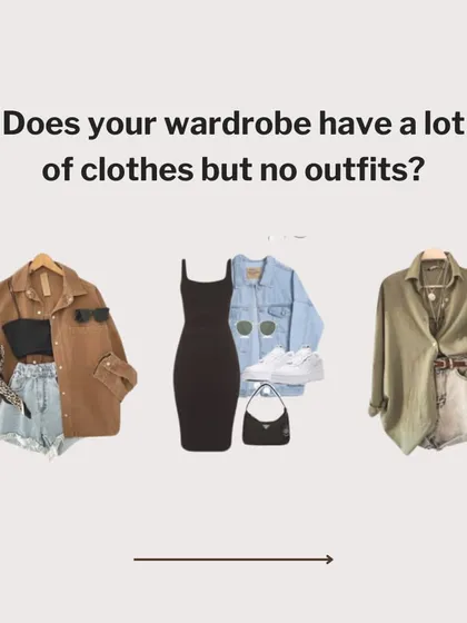 A full wardrobe but no outfits? This is the exact problem I help clients solve. In my sessions, we learn how to create multiple outfits from the clothes you already own.