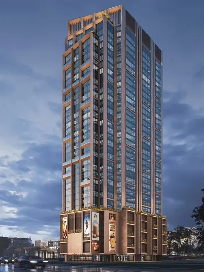 This commercial tower's massing strategy is built on the concept of stepping decks. This creates a cascading rhythm that gives the architecture a unique identity, optimizing vertical space while establishing a strong visual hierarchy from the street to the skyline.
