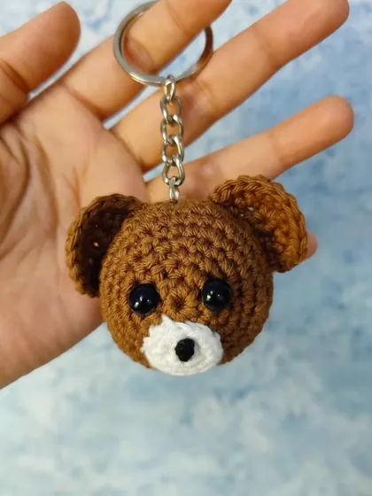 This grizzly bear keychain is one of my popular items for personalized gifts. It's small, cute, and full of handmade charm.