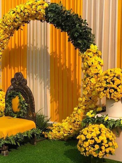 Virgeca Events - Event Decoration & Planning Vibrant Haldi & Mehendi Decor photo 4